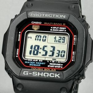 美品 CASIO G-SHOCK GW-M5610-1JF タフソーラー 電波受信 電波ソーラー マルチバンド6 スクウェア ブラック スピード オリジンモデル 