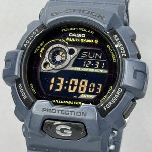 良品 G-SHOCK GW-8900NV-2JF タフソーラー 電波受信 電波ソーラー マルチバンド6 ビッグケース オール ブラック ネイビー 反転液晶