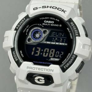 極美品 G-SHOCK GW-8900A-7JF タフソーラー 電波受信 電波ソーラー マルチバンド6 ホワイト ブラック 反転液晶 LED搭載 ビッグケース