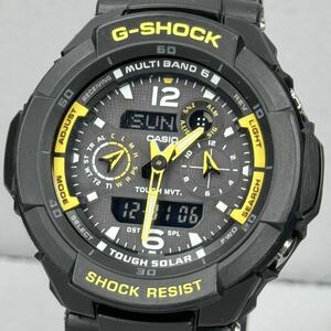 極美品G-SHOCK GW-3500B-1AJF スカイコックピット タフソーラー 電波受信 電波ソーラー マルチバンド6 ブラック 反転液晶 アナデジ