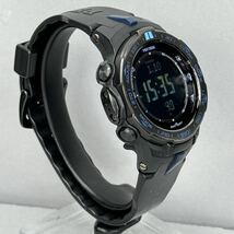 美品 PROTREK PRW-3100Y-1JF タフソーラー 電波受信 電波ソーラー マルチバンド6 方位/温度/高度 トリプルセンサー ブラック 反転液晶_画像6