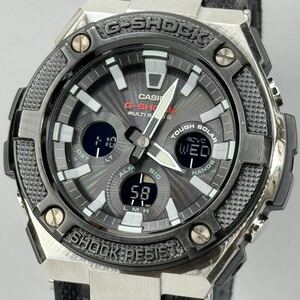 美品 G-SHOCK GST-W330AC-1AJF G-STEEL Gスチール タフソーラー 電波受信 電波ソーラー マルチバンド6 反転液晶 ブラック アナデジ