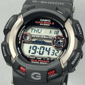 極美品 G-SHOCK GW-9110-1JF GULFMAN/ガルフマン タフソーラー 電波受信 電波ソーラー マルチバンド6 ブラック チタンパーツ タイドグラフ