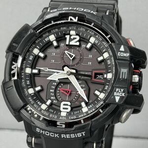 美品 G-SHOCK GW-A1100-1AJF グラビティマスター タフソーラー 電波受信 電波ソーラー マルチバンド6 ブラック 方位計 サファイアガラス