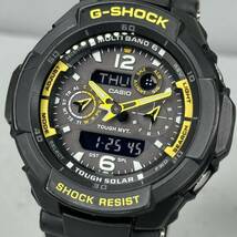 良品 G-SHOCK GW-3500B-1AJF スカイコックピット タフソーラー 電波受信 電波ソーラー マルチバンド6 ブラック イエロー 反転液晶 アナデジ_画像1