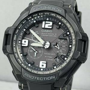 美品 G-SHOCK GW-4000A-1AJF グラビティマスター スカイコックピット タフソーラー 電波受信 電波ソーラー マルチバンド6 ブラック