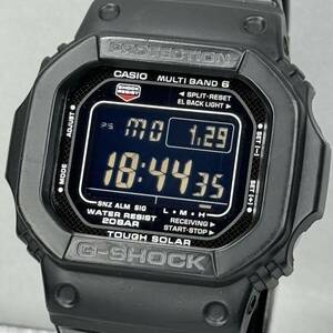 美品 G-SHOCK GW-M5610BC-1JF タフソーラー 電波受信 電波ソーラー マルチバンド6 ブラック 反転液晶 メタルコアバンド スクウェア