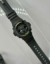 美品G-SHOCK AWG-M100SDC-1AJF タフソーラー 電波受信 電波ソーラー マルチバンド6 アナログデジタル アナデジ ブラック イエロー 反転液晶_画像10