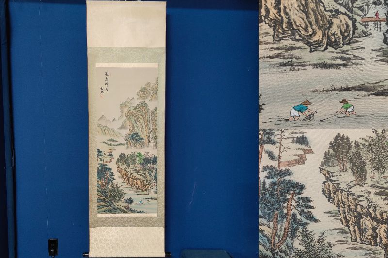 Reproduction//Xuanhui/Landscape/Chinese painting/Craft/Hotei-ya hanging scroll A-661, painting, Japanese painting, landscape, Fugetsu