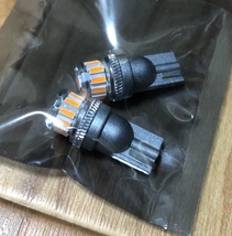 【訳あり】OXILAM T10 LED アンバー サイドウインカー 高輝度 爆光 CANBUSキャンセラー内蔵 DC9-18V 車用 2個入 V50_画像3