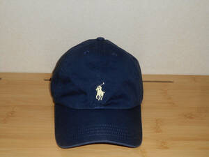  Polo RALPH LAUREN ラルフローレン　刺繍キャップ 　紺　サイズ ONE SIZE　8-20/56cm　　　（３F　ハ大