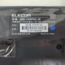 L-a ELECOM エレコム 1000BASE-T対応スイッチングハブ EHC-G08PN2-JB 8ポート ホワイト_画像3