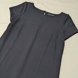 ☆FA106 ZARA WOMAN ザラ ザラウーマン フォーマル レディース M 半袖 ワンピース 黒 無地 セレモニー 入学式 卒業式