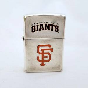 【2264】ZIPPO ジッポ シルバー GIANTS ジャイアンツ C XIV 2000年 火花確認済み 喫煙具 コレクション