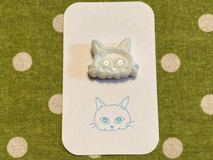 【消しゴムはんこ】小さめネコはんこ☆（持ち手なし）