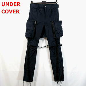 【良品】アンダーカバー　春夏　外付け腰ポケットスリムパンツ　UNDERCOVER　サイズ１（Ｓ相当）　黒