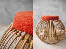 アンティーク　フランス　JANINE ABRAHAM & DIRK JAN ROL RATTAN STOOLS　B [csw-2062]　スツール　チェア　椅子　店舗什器_画像3