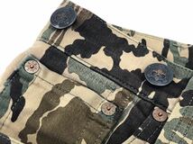 EVISU エヴィス カモフラ柄 パンツ FC2942 メンズ W31 グリーン 迷彩 エビスボタン カモメ_画像4