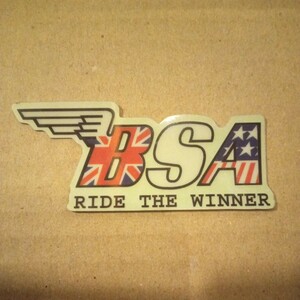 即決 ＢＳＡ ＲＩＤＥ ＴＨＥ ＷＩＮＮＥＲ ステッカー ヘルメット ウインドシールド ガレージ オイルタンク