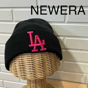 NEWERA ニューエラ GENUINE MERCHANDISE ニット帽 キャップ 帽子 LA ロサンゼルス ドジャース 玉mc2473