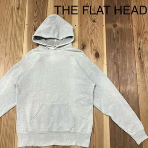 THE FLAT HEAD フラットヘッド sweat hoodie スウェットパーカー プルオーバー USA企画 無地 グレー サイズL 玉mc2538