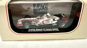 未使用・非売品 Life CARD 京商 KYOSHO 1/64 スーパーアグリ(Super Aguri) F1 Team SA05 佐藤琢磨(No.22 Takuma Sato/San Marino GP 2006)