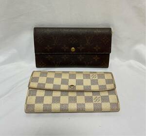 1円〜LOUIS VUITTON 長財布 2点まとめ売り