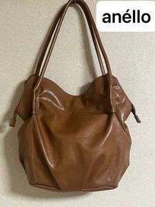 anelloトートバッグ 中古 ハンドバッグ 肩掛け可能 合皮 アネロ バッグ bag