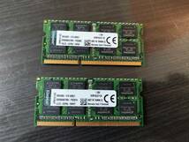 美品 Kingston製 SODIMM DDR3L PC3L-12800 8GB×2枚 計16GB ノートパソコン用 低電圧対応 複数在庫_画像1