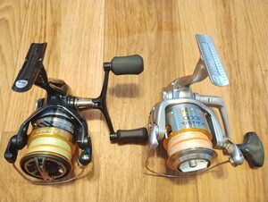 ★格安★中古美品★SHIMANO シマノ スピニングリール 2個セット BIOMASTER c3000 NASCI c3000DH-B ケース付 シーバス スズキ 青物 ヒラメ