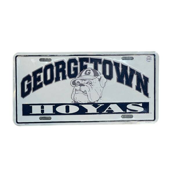 90s GEORGETOWN HOYAS プレート　ブリキ　インテリア　deadstock カレッジ　vintage 激レア