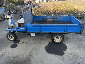 宮崎高鍋発　油圧ダンプ ホイル型運搬車　トレーラー　四国製作所　最大積載量500kg 動作確認済み