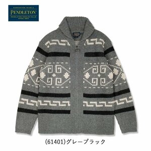 1円 SNB/PENDLETON ペンドルトン オリジナル ウェスターリー RF004/(61401) グレー ブラック/S/ビッグリボウスキ/セーター/ウール/アウター