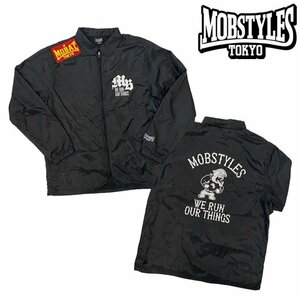 1円SNB/MOBSTYLES モブスタイルス BULL COLLEGE COACH JACKET ブルカレッジ コーチジャケット/Black/M/アウター/メンズ/アウトドア