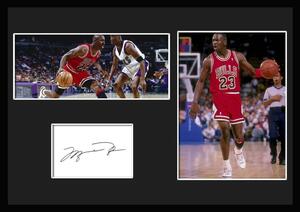 NBA・MVP 元バスケットボール選手!Michael Jordan/マイケル・ジョーダン/サインプリント&証明書付きフレーム-1