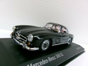 ミニチャンプス 1/43 メルセデスベンツ 300SL ガルウィング 1955 ブラック (1132-244)