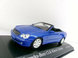 ミニチャンプス 1/43 メルセデスベンツ CLK クラス カブリオレ 2003 ブルーメタリック (1144-557)