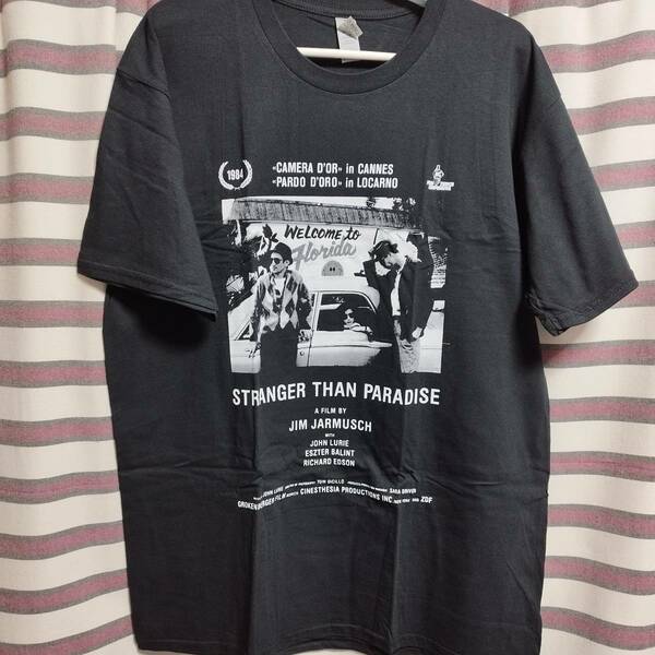 映画『ストレンジャーザンパラダイス Stranger Than Paradise 』A BIGプリントTシャツ 黒XLサイズ 送料無料/新品　ジムジャームッシュ