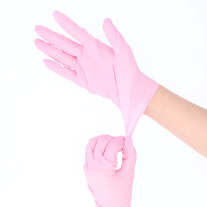 * pink * M size *nitoliru Try 3 powder free nitoliru gloves powder free food sanitation law conform blue blue nitoliru glove 