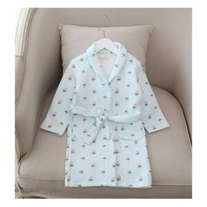 * blue × flower * 100cm * child room wear nakrw5500 put on blanket child room wear bathrobe pyjamas Nitro -b nightwear 