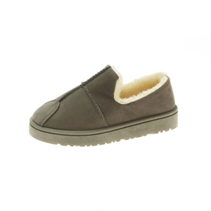 * gray * 36(23cm) * mouton slip-on shoes pmyr61 slip-on shoes lady's boa fur slippers shoes ..... fatigue difficult 