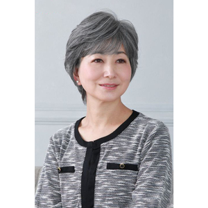 * TDGH. heat-resisting dark gray he Appli sila wig full wig mail order Short nature Bob black . adult cosplay wig kimono pretty ...