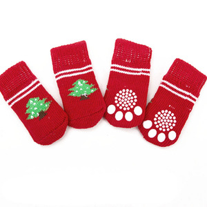 ☆ レッド.ツリー ☆ ペット靴下M ☆ ペット 靴下 ソックス yapetsocks2528 犬 滑り止め 靴下 犬用 ソックス 犬用靴下 犬用ソックス