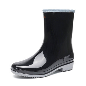 * black * 40(25cm) * rain boots middle pmyrainm005 rain boots Short lady's rain shoes boots rain boots 