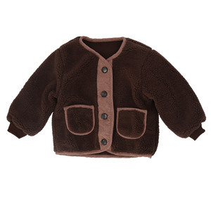 * Brown * 110cm * boa jacket nakbj4000 boa jacket Kids child front opening jacket boa coat feather weave feather woven 