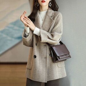 ☆ ベージュ ☆ L ☆ レディースチェスターコート厚手タイプxjcoat02 チェスターコート ショート レディース ジャケット ショートコート