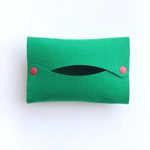 * dark green * pocket tissue case 2 pocket tissue case stylish pocket tissue cover tissue cover 