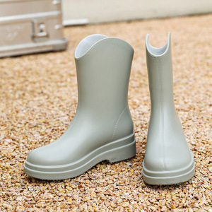 * gray * 36(23cm) * rain boots middle pmyrainm006 rain boots Short lady's rain shoes boots rain boots 