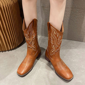 * Brown * 35(22.5cm) * короткие сапоги pkboots0926 короткие сапоги женский ковбойские сапоги ботинки обувь обувь обувь 