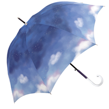 ☆ NIGHT ☆ ミルキートーンアンブレラ 58cm 晴雨兼用UVカット長傘 晴雨兼用傘 長傘 58cm レインボー グラデーション 雨傘 日傘_画像1